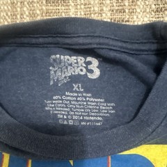 Nintendo Super Mario Bros. 3 Mario Men’s XL Blue Graphic Tee Crew Neck