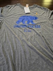 NWT UCLA Bruins Gray Champions Nike Tri Blend Soft Cotton Shirt Mens XXL