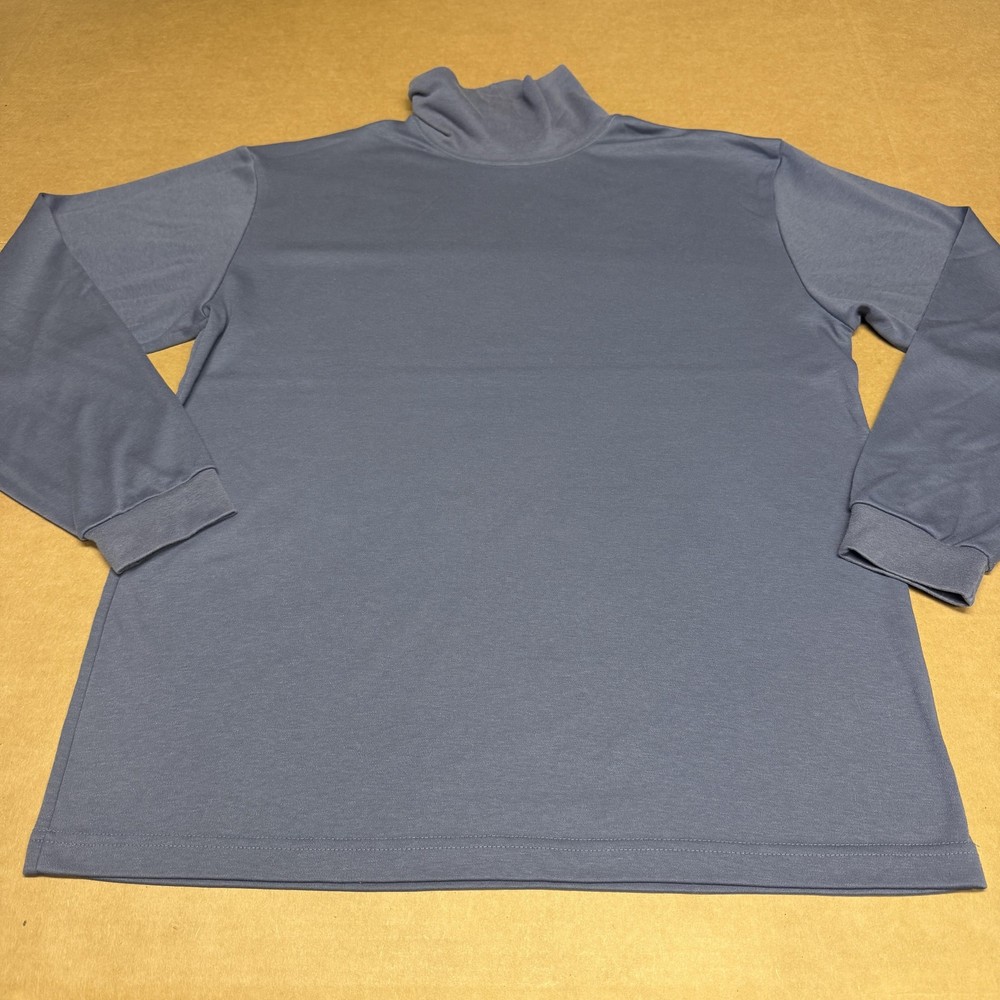 L.L. Bean Shirt Mens Large Blue Long Sleeve Turtleneck Base Layer Winter Tee