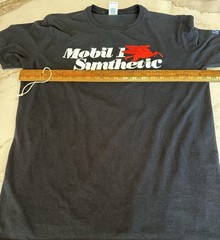 Vintage Mobil 1 Synthetic Oil Promo T Shirt Mens L Black Pegasus Gas Graphic Tee