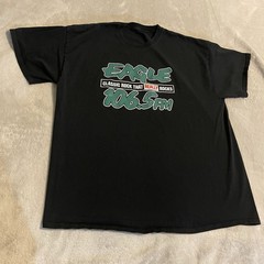 Eagle Shirt Men 2XL Black Lightweight Workout Streetwear Crew Neck Rock Tee