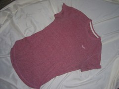 🔥 HOLLISTER MEN’S CURVED HEM T-SHIRT COTTON PINK L
