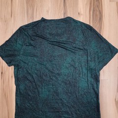 John Varvatos Collection Luxury Mens Henley Shirt L Linen Green Mineral Wash