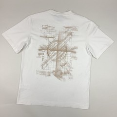 Daily Paper Shirt Mens Large White Cut And Sew Pattern Graphic Tee
