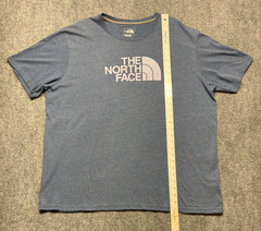 The North Face T-Shirt Men’s XXL Blue Gray Short Sleeve Logo Tee Standard Fit