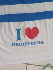 Vintage I Love Heart Heidelberg Shirt Long sleeve Blue White Striped