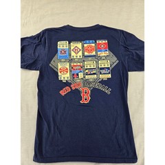 Majestic Boston Red Sox Navy Blue World Series Ticket Graphic T-Shirt Mens M