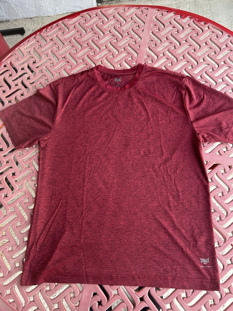 Everlast Greatness Within EverDri Workout T-shirt Burgundy Tee New w/o Tags