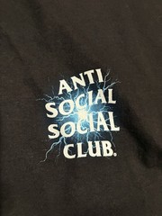 Size XL – Anti Social Social Club Glow In The Dark Pain T-shirt Black /Blue ASSC