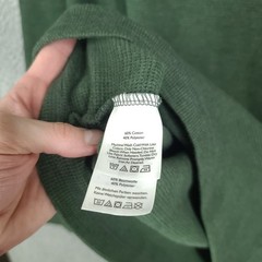 Eddie Bauer Thermal Henley Shirt Mens Medium Green Long Sleeve