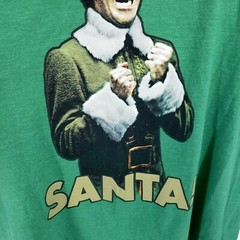 Christmas Elf Movie Adult Will Ferrell Buddy T-Shirt Size XL Green OMG! SANTA!