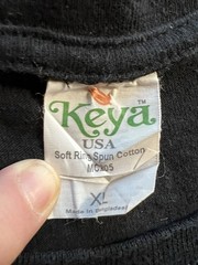 Grey Wolf Black Tee By Keys USA Soft Ring Spun Cotton Black Tee Size XL