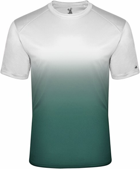 Badger Men’s Sport Ombre T-Shirt Antimicrobial Forest green L