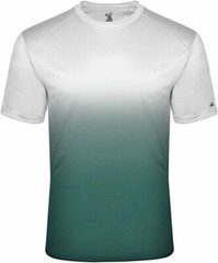 Badger Men’s Sport Ombre T-Shirt Antimicrobial Forest green L