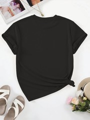 Valentine’s Day Women’s Casual Round Neck Short Sleeve T-Shirt Floral Print ❀