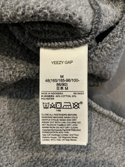 Yeezy x GAP mensz M Yoke Fleece Tshirt “Pavement” FW21 ***RP$200***