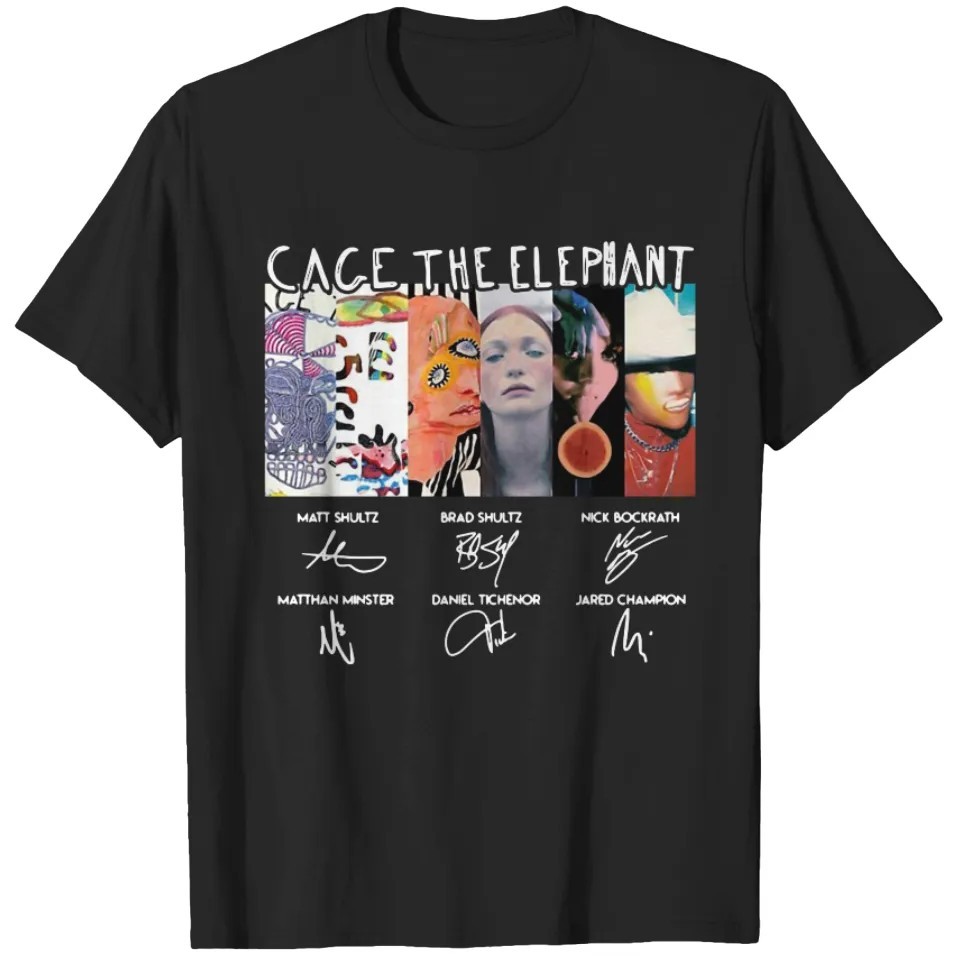 Rare Cage The Elephant Signatures T-shirt Size S to 5XL LL242