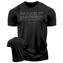 Men’s Gym T-Shirt Training Heavy Weight Lifting 3D Printed Fitness Running Top T