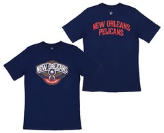 FISLL NBA Men’s New Orleans Pelicans Team Color, Name and Logo Premium T-Shirt
