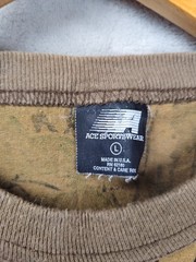 Vintage 90s Ace Sportswear Trebark Camo Chest Pocket Long Sleeve Large USA Made