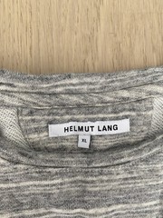 Helmut Lang Two-Tone Heather Gray Short Sleeve Terry Tee Size XL