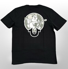 True Religion Shirt Mens XL Jet Black Buddha World Crew Tee Graphic Logo Cotton