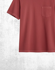 Men’s Seasalt Cotton Crew Neck Chest Pockets T-shirt Bam Red Cyan Boxy Fit
