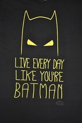 Batman Mens Live Everyday Like You’re Batman Black Shirt New L, 2XL
