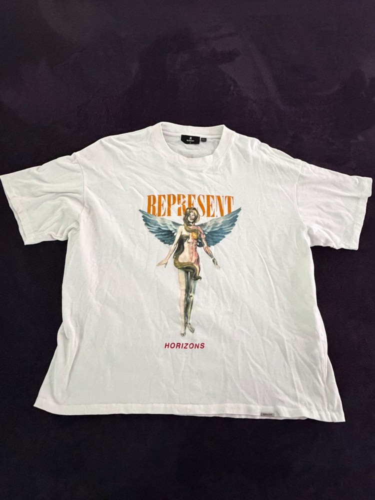 REPRESENT REBORN T-SHiRT -SiZE XL- iN FLAT WHiTE