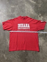 Indiana Hoosiers Basketball T-Shirt Adidas Single Stitch XL Made In Usa Red Vtg