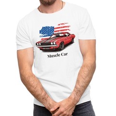 Auto Art Graphic Shirts for Men Vintage Racing Elastic Street Tee