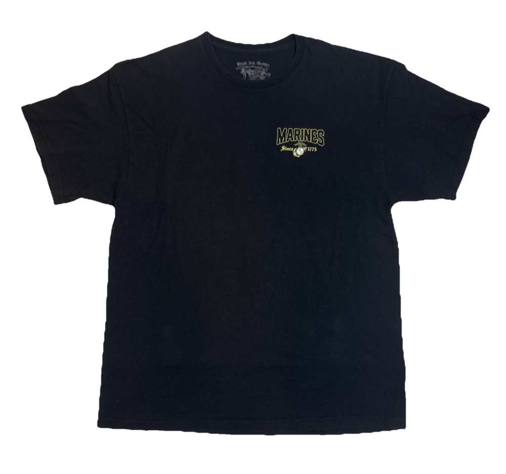 Black Ink Design USMC Semper Fidelis For Honor Tee Graphic Print Mens Size XL