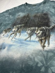Vintage The Mountain Wolf Pack Tie Dye T Shirt Yellowstone National Park XL