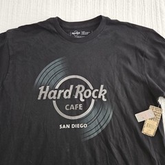 Hard Rock Cafe San Diego T-Shirt Men’s L Black Logo Vinyl NEW Jersey NWT