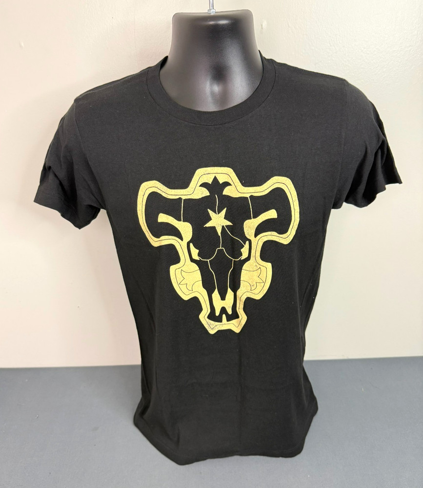 Black Clover Men’s Black Bull Squad Insignia Cotton T-Shirt Black Small NWOT
