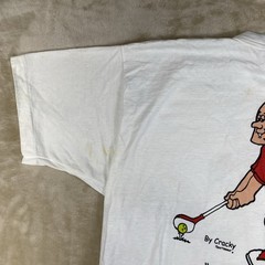 Vintage 90’s Single Stitch Funny Graphic Golf Shirt USA Made Size XL Cracky