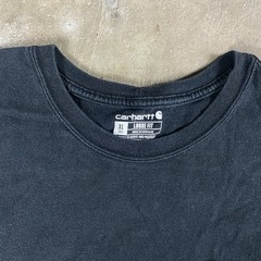 Carhartt T-Shirt Size XL Tall Black Loose Fit Short Sleeve Crew Neck Work Wear