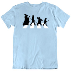 Abby Road Gandalf Elf Dwarf Hobbit Frodo Lord of the Rings Funny T Shirt Gift