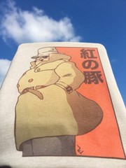 Porco Rosso Graphic Poster Tee – Kurenai no Buta 紅の豚 Studio Ghibli T-Shirt