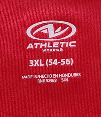 ATHLETIC WORKS Mens T-Shirt SIZE 3XL (54-56) DriWorks Short Sleeve Red