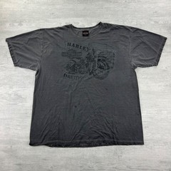 Vintage Harley Davidson Shirt Size XXL Gray Traverse City Michigan Motorcycle