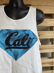 Cali Diamond White Tank Top Men’s Size Large Hip Hop Urbanwear KG