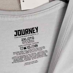 Journey Concert Shirt Mens 2XL XXL Gray Rock Tour Music Casual Distressed NWT