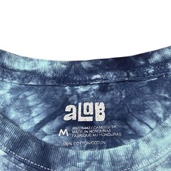 Alab Dark Blue Tie Dye Crew Neck Short Sleeve Smiley Face Tee Tshirt Size Medium