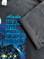 Y2K Harley Davidson T Shirt 2XL Taku Alaska Wolf Bear Eagle Animal Biker Grunge