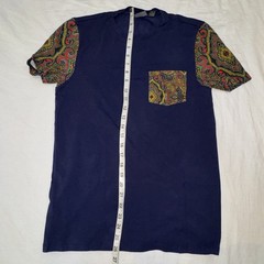 Gently Used Men’s ASOS Navy Blue T Shirt With Paisley Contrast Size Small