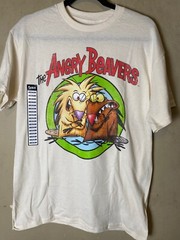 NWT-Nickelodeon THE ANGRY BEAVERS Ripple Junction Beige Graphic Tee