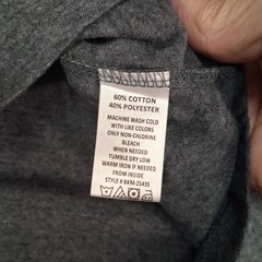 Starting Point Super-Soft Tee Mens XL Gray Long Sleeve Cotton Blend BKM-21435