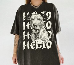 Custom Retro Dog Photo Comfort Tee Personalized Pet Portrait