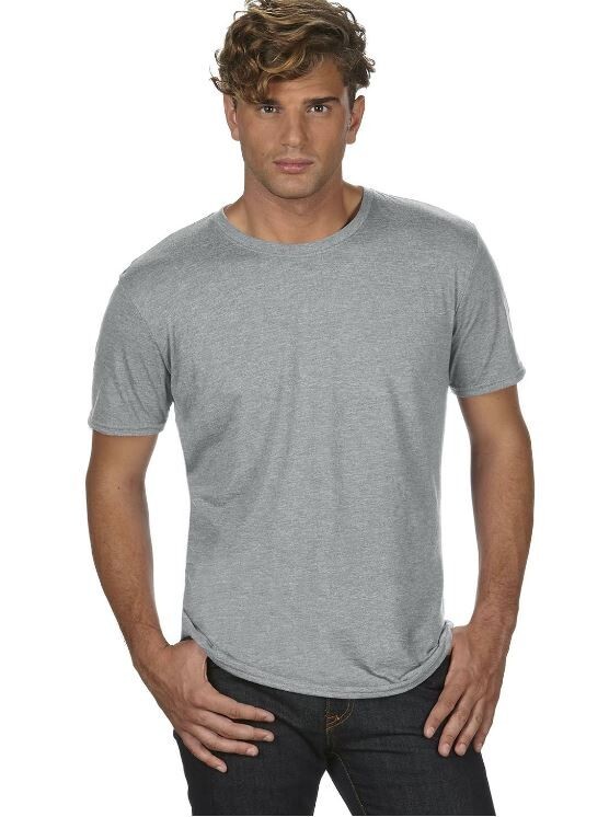 US Blanks Tri-Blend Tee Unisex Mens Tshirt XL Heather Gray Made in USA